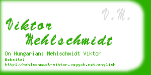 viktor mehlschmidt business card